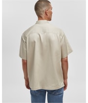 Mode Of One Mens Relaxed-Fit Button Up Shirt in Beige, image 4 of 4