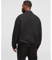 Mode Of One Mens Tweed Bomber Jacket in Black, image 4 of 5