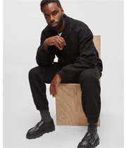 Mode Of One Mens Tweed Bomber Jacket in Black, image 5 of 5