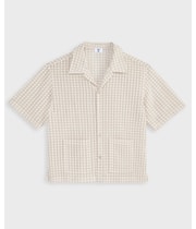 Mode Of One Mens Textured-Knit Bubble Lace Button Up Shirt, view 5
