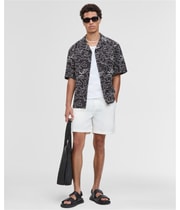 Mode Of One Mens Embroidered Button Up Shirt, view 4