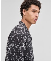 Mode Of One Mens Embroidered Button Up Shirt, view 5