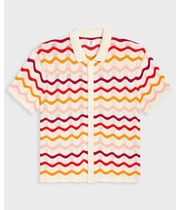 Mode Of One Mens Gradient Zig-Zag Polo Sweater, view 5