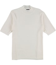 Jones New York Womens Short Sleeve Mock Neck Pullover Sweater