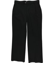 Kasper Womens Solid Wide Leg Casual Pants in Black