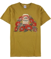 Junk Food Mens Budwiser Flowers Graphic T-Shirt, view 5