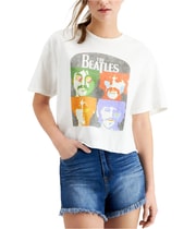 Junk Food Womens The Beatles 4 Graphic T-Shirt in White, image 3 of 3