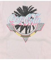 Junk Food Womens Coca Cola Cropped Graphic T-Shirt in Pink, image 3 of 3