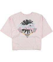 Junk Food Womens Coca Cola Cropped Graphic T-Shirt in Pink