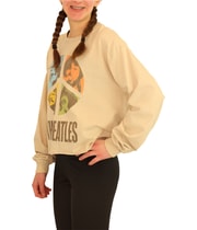 Junk Food Womens The Beatles Peace Sweatshirt