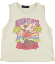 Junk Food Womens Keep On Smiling Tank Top in Ivory, image 5 of 5