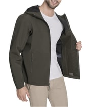 Tommy Hilfiger Mens Stand Collar Bomber Jacket in Green, view 5