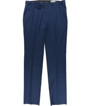 Kenneth Cole Mens Sharkskin Straight Leg Dress Pant Slacks