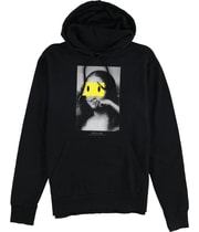 Elevenparis Mens Fleece Hoodie Sweatshirt in Black