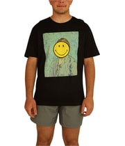 Elevenparis Mens Van Gogh Smiley Graphic T-Shirt in Black