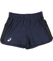 ASICS Womens 3IN Knit Athletic Workout Shorts in Navy