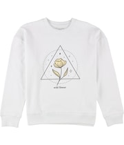 Elevenparis Womens Wild Flower Sweatshirt in White, image 5 of 5