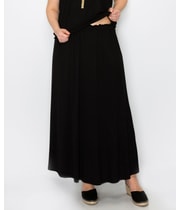 COIN 1804 Womens Solid Elastic Waist Maxi Skirt
