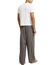 Cotton On Mens Super Baggy Pleated Pinstripe Wide Leg Loose Dress Pant Slacks, view 5