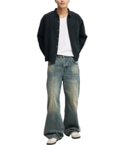 Cotton On Mens Long Sleeve Button Up Shirt in Black, image 4 of 4