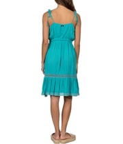 Hurley Womens Peasant Midi Dress in Green, view 2