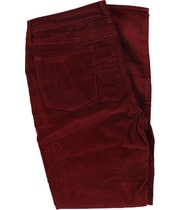 Articles of Society Womens Velvet Tapered Skinny Jeans in Red, image 3 of 3