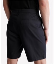 Calvin Klein Mens Refined Slim Fit 9” Casual Chino Shorts in Black, view 4