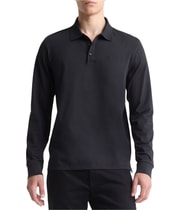Calvin Klein Mens Smooth Cotton Long-Sleeve Polo Shirt