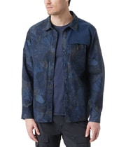 BASS OUTDOOR Mens Ripstop Utility Shirt Jacket in Navy