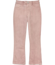 Articles of Society Womens London Flair Flare Regular Cropped Jeans in Pink