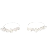 Banana Republic Womens Leaves Hoop Earrings, view 2