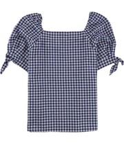 Banana Republic Womens Checkered Tie Sleeve Shell Blouse, view 2