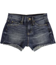 Articles of Society Womens Distressed Casual Denim Shorts in Blue