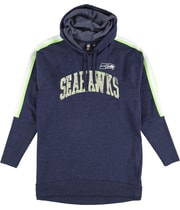G-III Sports Womens Seattle Seahawks Sequins Hoodie Sweatshirt in Blue