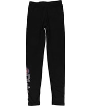 G-III Sports Womens Detroit Pistons Tapered Compression Leggings Athletic Pants in Black
