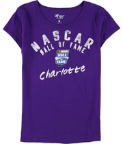 G-III Sports Womens Nascar Hall of Fame Charlotte Graphic T-Shirt in Purple