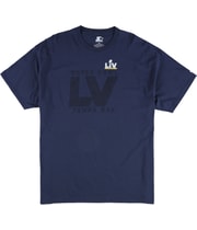 STARTER Mens Super Bowl LV Tampa Bay Graphic T-Shirt in Blue