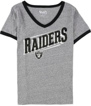 Touch Womens Las Vegas Raiders Sequin Embellished T-Shirt in Gray