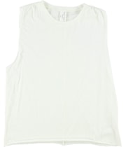 Project Social T Womens Solid Muscle Tank Top in White