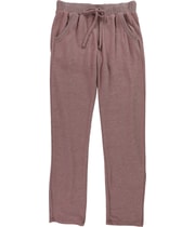 Project Social T Womens Cozy Solid Straight Leg Relaxed Lounge Casual Pants in Mauve