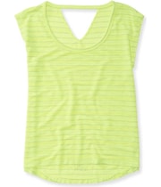 Aeropostale Womens Open-Back V Basic T-Shirt