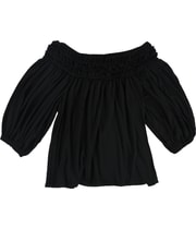 Max Studio London Womens Ruffled Off the Shoulder Blouse, view 2