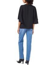 Vince Camuto Womens Tie-Neck Angel-Sleeve Peasant Blouse, view 4