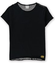 Ecko Unltd. Womens Mesh Back Graphic T-Shirt in Black