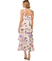 Adrianna Papell Womens Chiffon Tiered Dress, view 4