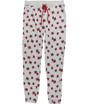 Cozy Zoe Womens Roses Pajama Jogger Pants, view 4