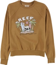 Reef Womens Skull Island Sweatshirt in Brown