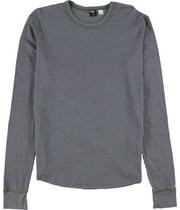 BDG Mens Waffle Contrast Stitch Basic T-Shirt in Gray
