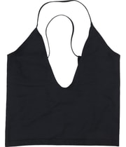 Free People Womens Asymmetrical Neck Tank Top in Black