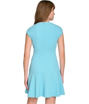 Tommy Hilfiger Womens Jacquard Drop-Waist Mini Dress, view 4